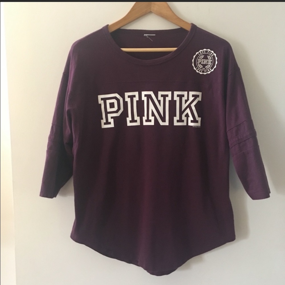 $5 in any bundle! VS PINK Nation Football Logo Top